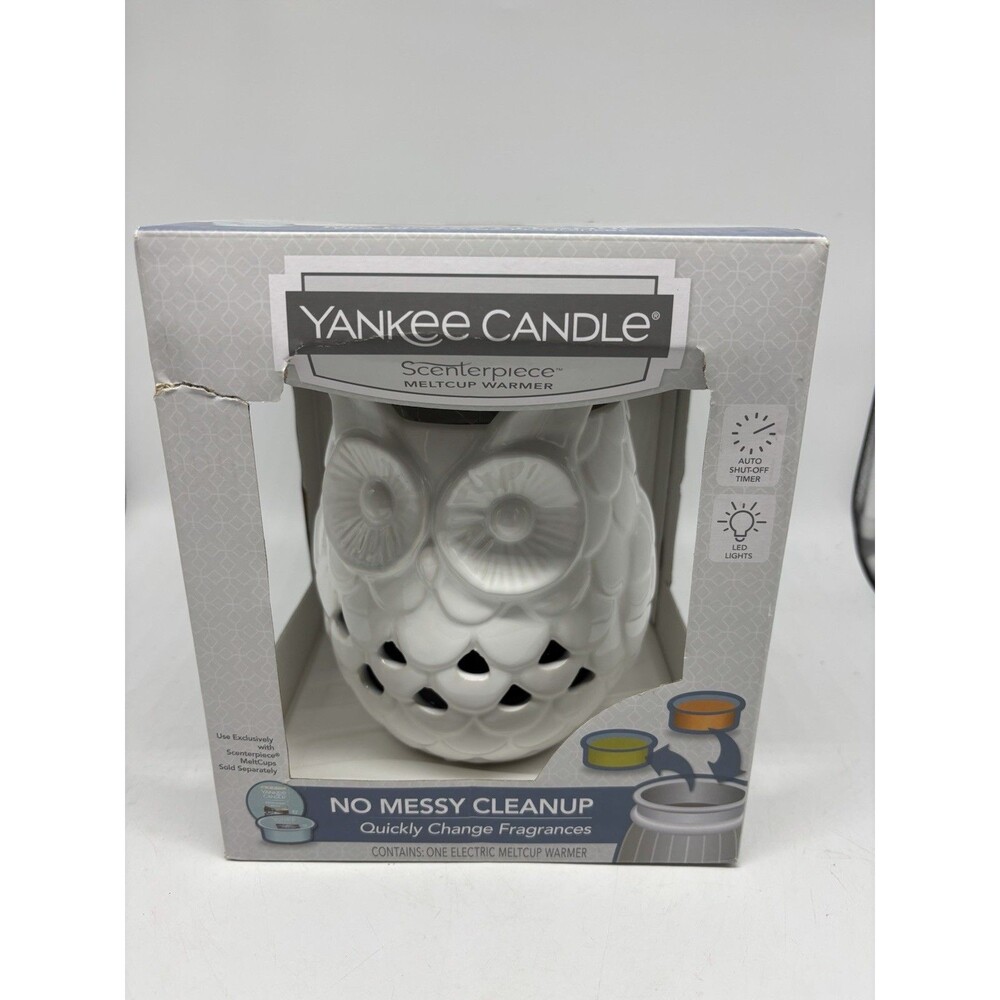 Yankee Candle Owl Scenterpiece Wax Warmer With LED LIGHTS NEW IN BOX!